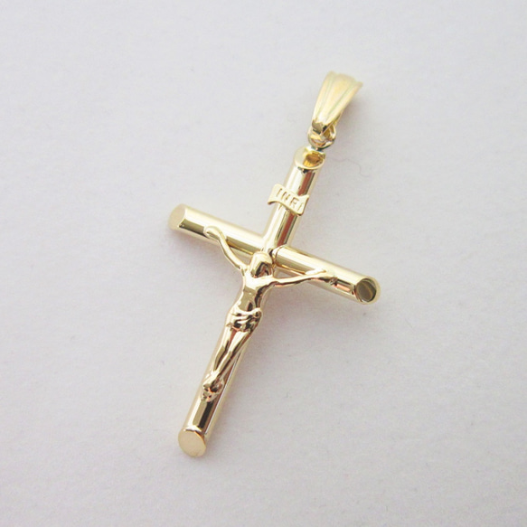 K18 ペンダントトップ クロス ジーザス Jesus