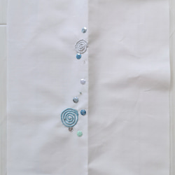 刺繍半衿　心の奥の波紋（恋空エクリュ） 7枚目の画像