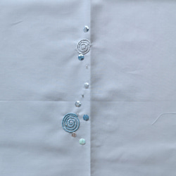 刺繍半衿　心の奥の波紋（恋空グレー） 7枚目の画像