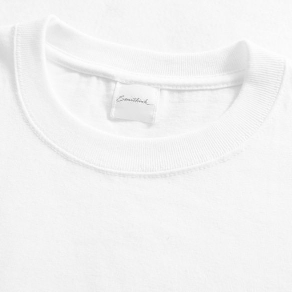 フードストール刺繍半袖フルホワイトTシャツソメティンク 4枚目の画像