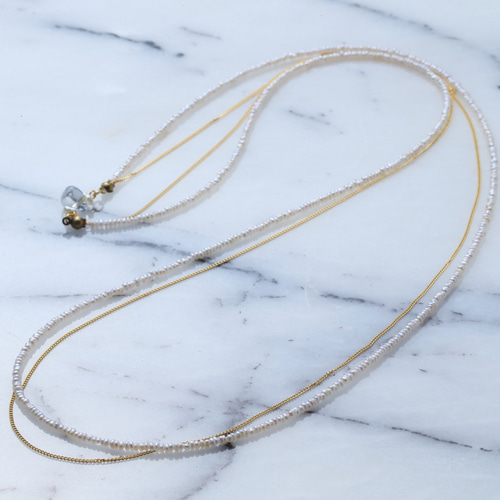 淡水パールチェーンネックレス【1mm】 ネックレス・ペンダント