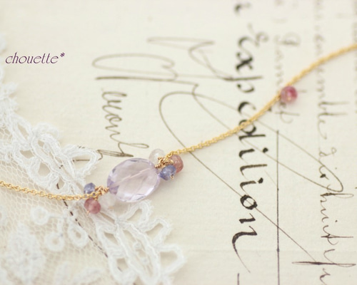 ピンクアメジストのブレスレット*14kgf ブレスレット seraphim 通販