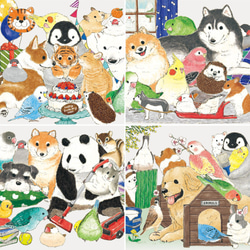 2022年 見開きA3カレンダー HAPPY ANIMAL YEAR!! 3枚目の画像