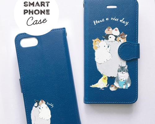 送関込【Harper & Blake】UK発!手帳型スマホケース Fish/魚海 送関込【Harper & Blake】UK発!手帳型スマホケース Fish/魚海