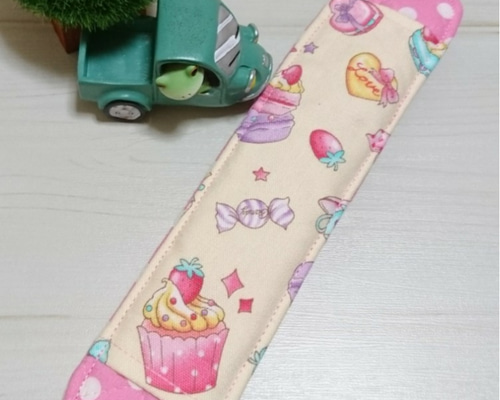 ふわふわでしっかり水筒肩紐カバー☆キルト芯入り、送料込み