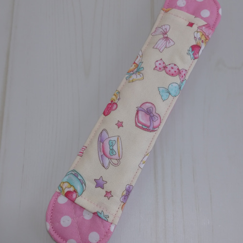 水筒　肩紐カバー☆キルティング生地 水筒肩紐カバーの作り方☆キルティング生地使用で厚みのある