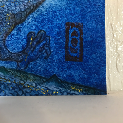 絵画 （Two dragons of the soul）開運 額付 愛 龍 竜 絵画 Love in