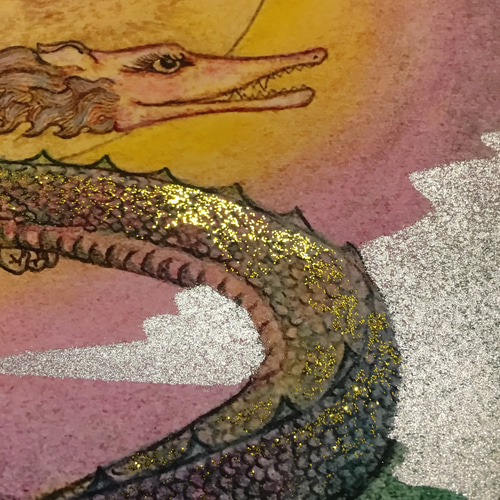 絵画 龍 龍の色彩絵 龍の色彩絵 龍の色彩絵 龍イラスト Amazon.co.jp: Z X