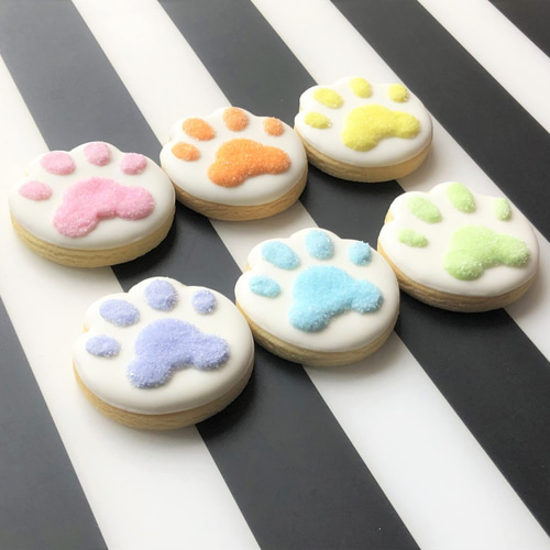 うちの子 猫ちゃん好き必見！肉球のアイシングクッキー（6枚1セット