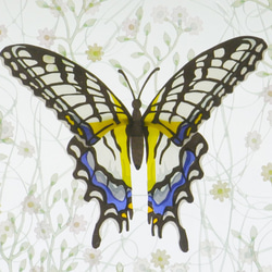 蝶と小花のペーパークラフト 5枚目の画像