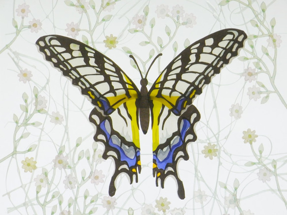 蝶と小花のペーパークラフト 5枚目の画像