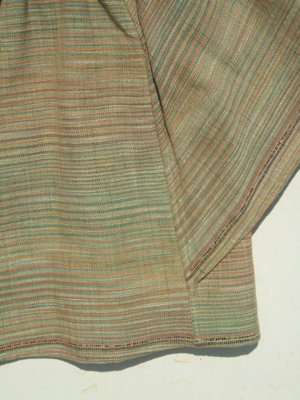 手織りバタフライスリーブボレロ　コットン 4枚目の画像