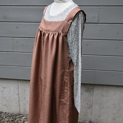 着物リメイク　スモークピンクのチュニック 3枚目の画像