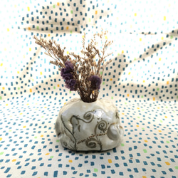 chuhsienearth 13 the vase “botanical stone” handmade hole 1枚目の画像