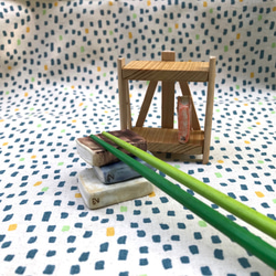 「一套書」竹土石山 chuhsienearth 13 石山系列 筷架 筷子的枕頭 書架 家族 無垢材 迷你 第4張的照片