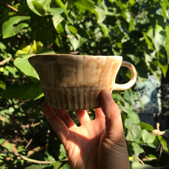 「咖啡牛奶-半二」竹土石山 竹土系列 牛奶壺 茶海 咖啡下壺 拿鐵 花茶 角錐身體 第7張的照片