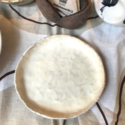 chuhsienearth13 the cake pan “a white walnut” beige plate 3枚目の画像