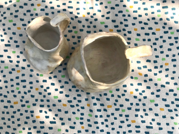 chuhsienearth 13 the mugs “cream shoes”coffee beige handmade 6枚目の画像