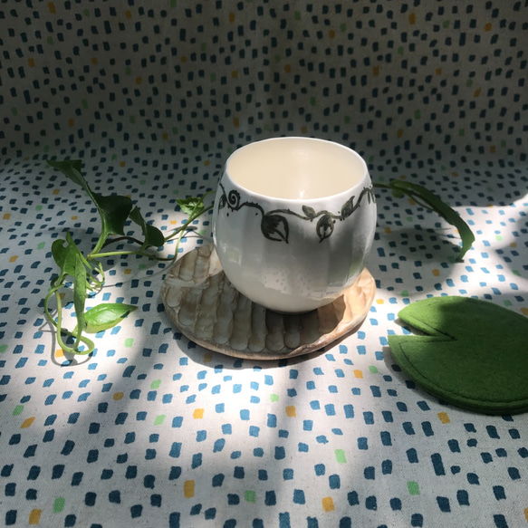 「落葉-藤本植物」竹土石山 chuhsienearth13 石山系列 茶杯 水杯 禮物 南瓜 復古 古著 花園 第3張的照片