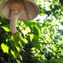 chuhsienearth 13 the wind chime “Leucocoprinus” ceramic 3枚目の画像