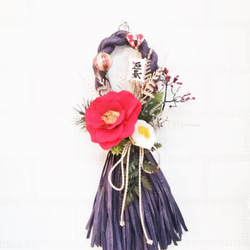 展示品…新春❖しめ縄リース・しめ飾り・お正月❖パープル２色 紫（パープル） しめ縄・しめ飾り のおすすめ人気通販｜Creema