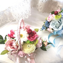 受注Weddingフラワーガール＆ボーイの花かご　 4枚目の画像