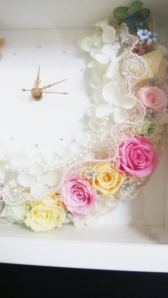 Sale花時計ウェディングベール　ﾌﾟﾘｻﾞｰﾌﾞﾄﾞ　結婚i祝　結婚記念 2枚目の画像