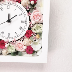 Wedding花時計ウェデイングベア　ﾌﾟﾘｻﾞｰﾌﾞﾄﾞ　結婚祝い記念　置時計　掛け時計 5枚目の画像