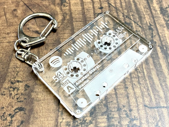 2 個ヴィンテージミニレトロカセットレコーダー音楽キーチェーン