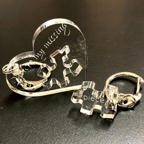 ペアカップル キーチェーン キーホルダー ハート ジグソーパズル ペアカップル キーチェーン キーホルダー ハート ジグソーパズル