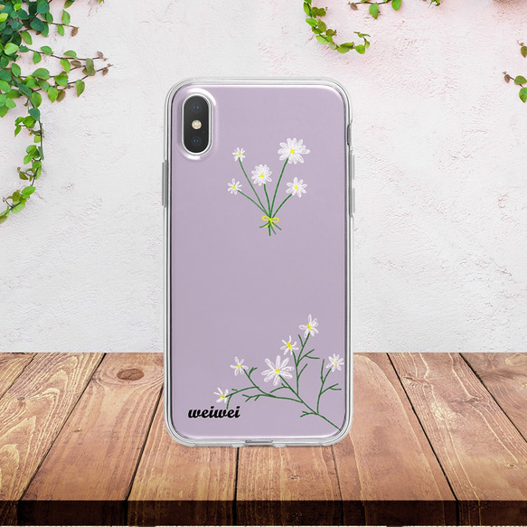 カモミール　可愛い花たち　ハードケース　iPhone　android（100） 1枚目の画像
