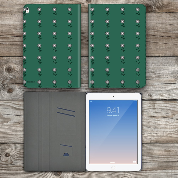 北欧風花柄　iPadケース　タブレットケース　ipadmini　androidケース　1220 3枚目の画像