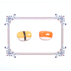お寿司のミニピアス　12種類　レジン　可愛い　小さい　サージカルステンレス　樹脂　ノンホールピアス　金属アレルギー対応 4枚目の画像