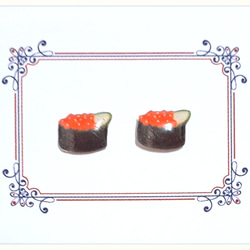 お寿司のミニピアス　12種類　レジン　可愛い　小さい　サージカルステンレス　樹脂　ノンホールピアス　金属アレルギー対応 5枚目の画像