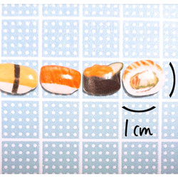 お寿司のミニピアス　12種類　レジン　可愛い　小さい　サージカルステンレス　樹脂　ノンホールピアス　金属アレルギー対応 6枚目の画像