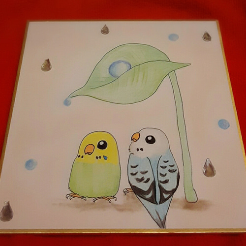 な*こ様 オリジナル 手描きアナログイラスト ミニ色紙 オリジナル 手描きアナログイラスト ミニ色紙 - メルカリ