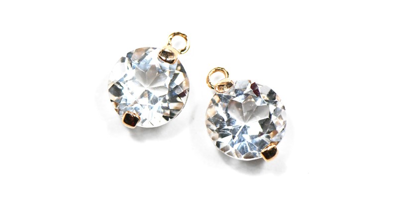 K10 ホワイトトパーズ チャーム BR0777-28