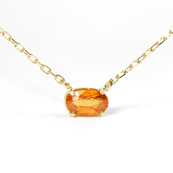 K18 オレンジサファイア ペンダント BS0277-28 ネックレス・ペンダント 