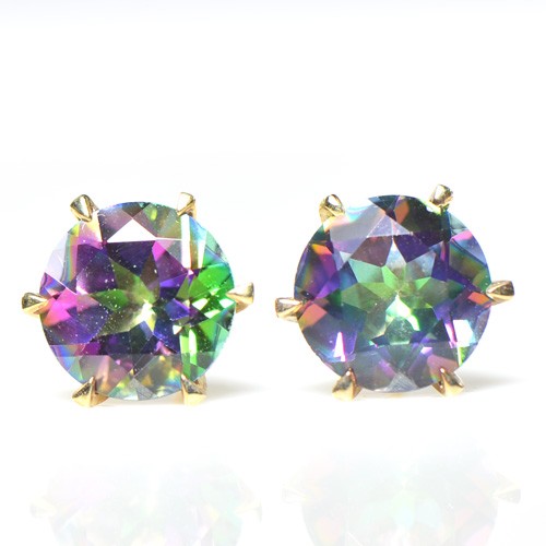 K10 ミスティックトパーズ 大粒 ピアス CC067-28