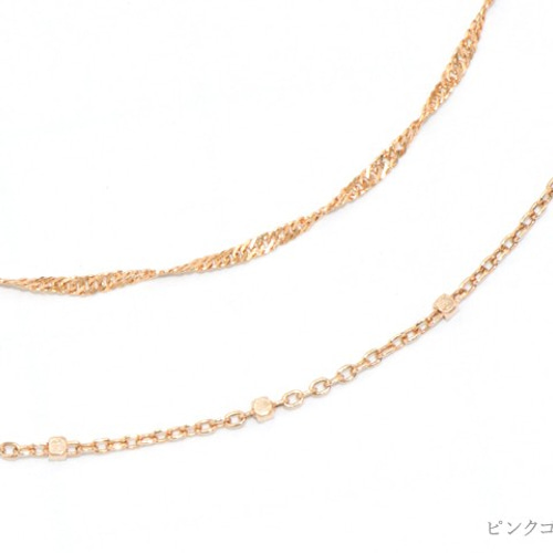 専用 K18 スクリューチェーン　2連 ブレスレット Amazon | 18金 ブレスレット 2連 中空スクリュー チェーン