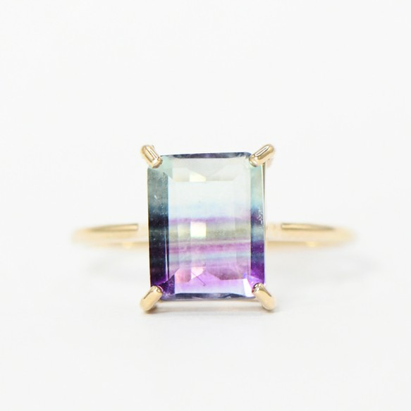 K10 フローライト リング K10イエローゴールド BW043-28 指輪・リング