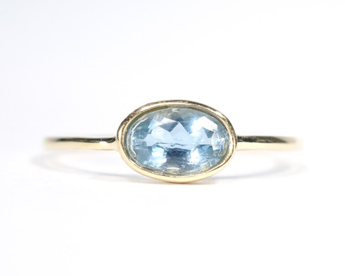 K18 サンタマリア アクアマリン リング BZ013-28BS 指輪・リング