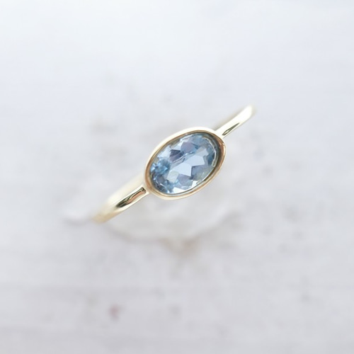 K18 サンタマリア アクアマリン リング BZ013-28BS 指輪・リング