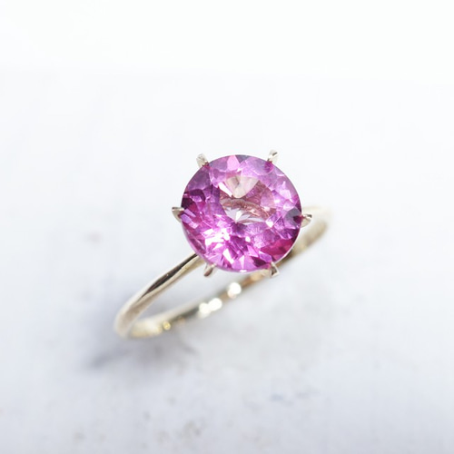 未使用　K10　リング　ピンクトパーズ　ローズクォーツ　CZ K10 ピンクトパーズ リング BZ069-28 指輪・リング kyfactory + 通販