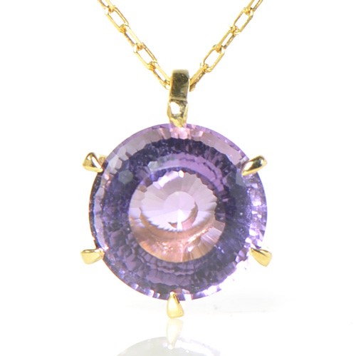 K18 アメシスト 神話カット ペンダントトップ YK-BN0155-28