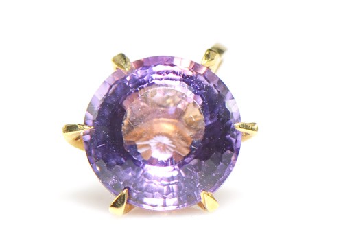 K18 アメシスト 神話カット ペンダントトップ YK-BN0155-28