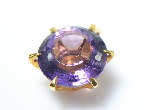 K18 アメシスト 神話カット ペンダントトップ YK-BN0155-28