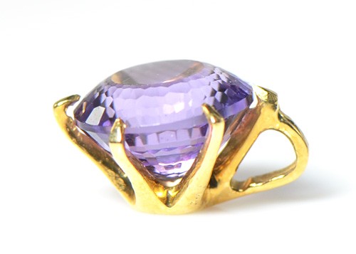 K18 アメシスト 神話カット ペンダントトップ YK-BN0155-28