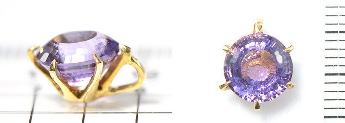 K18 アメシスト 神話カット ペンダントトップ YK-BN0155-28