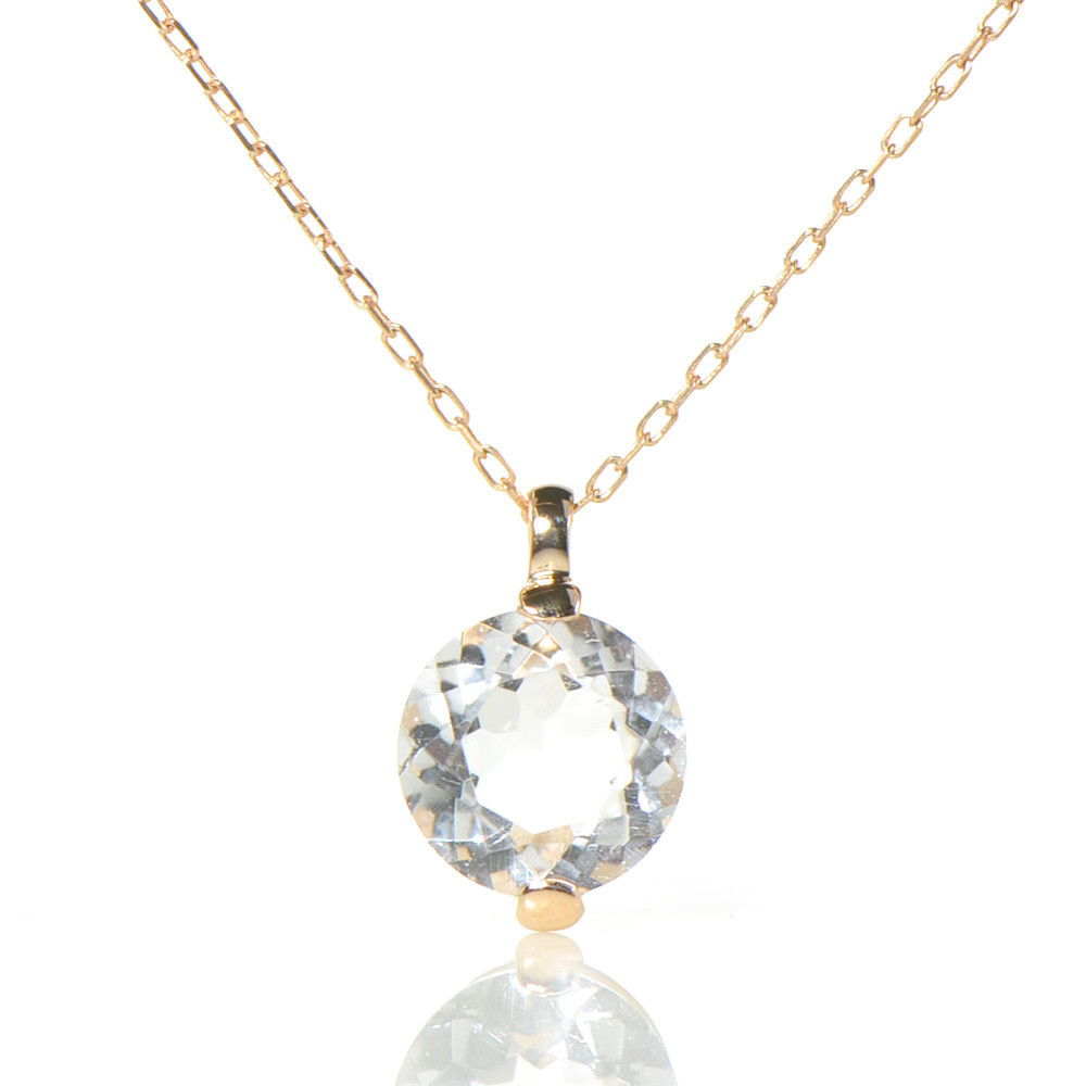 K18/Pt900 クリスタル ペンダントトップ YK-BA0711-28